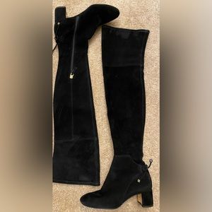 TORI BURCH SUEDE KNEE HIGH BOOTS